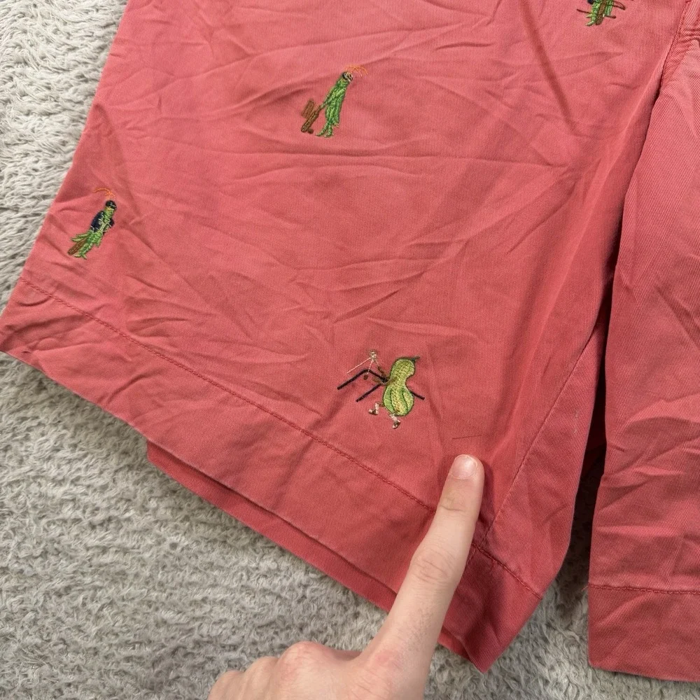 Polo Ralph Lauren Shorts Mens 32 Pink Embroidered Cricket Squash Chino Pony